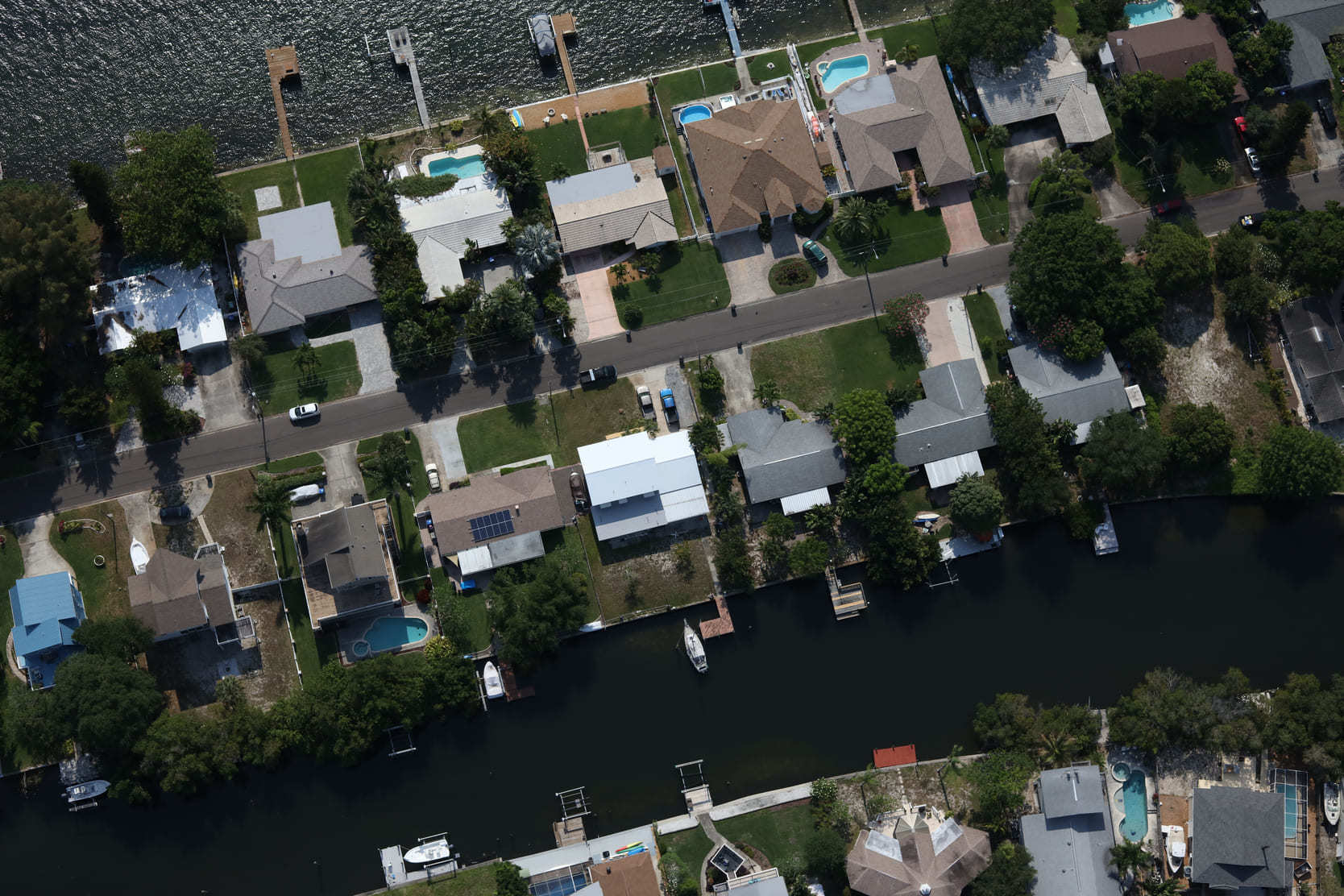 Aerial view of real estate in St. Petersburg, Florida